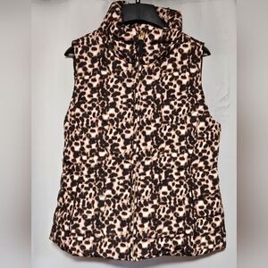 Talbots Leopard Print Vest - sz Med